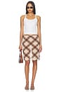 view 5 of 6 Rylan Skirt in Brown Plaid