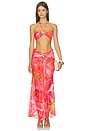 view 5 of 6 Xandra Maxi Skirt in Red Floral
