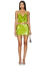 view 5 of 6 Fallon Mini Skirt in Green
