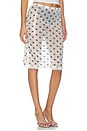 view 2 of 6 FALDA HELENA in White & Black Dot