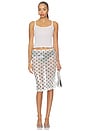 view 5 of 6 FALDA HELENA in White & Black Dot