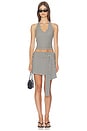 view 5 of 6 FALDA MORA in Black & White Stripe