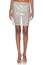 view 2 of 7 Makayla Midi Skirt in Silver Sequin
