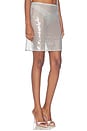 view 4 of 7 Makayla Midi Skirt in Silver Sequin