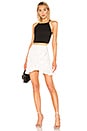 view 4 of 4 JUPE MINI VOLANTÉE SERINA in White & Black