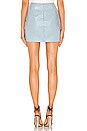 view 3 of 4 Trinity Faux Leather Skirt in Light Blue
