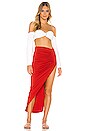 view 4 of 4 Candice Slinky Maxi Skirt in Cherry