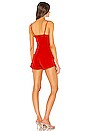 view 3 of 3 Rhonda Wrap Romper in Red