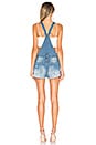 view 3 of 3 Carmen Denim Short Overalls in Light Wash