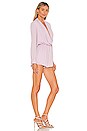 view 2 of 3 Kaycie Drape Neck Romper in Lilac