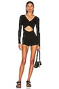 view 1 of 3 Ayla Cut Out Romper in Black