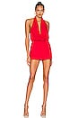 view 1 of 3 Emma Halter Romper in Bright Red