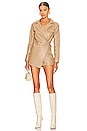 view 1 of 4 Chantel Leather Romper in Nude