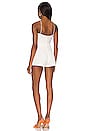 view 3 of 3 Alessia Ruched Tie Romper in White