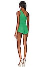 view 4 of 4 Aimey One Shoulder Romper in Green