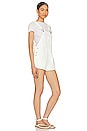 view 2 of 4 Meghan Distressed Short Overalls in Bone