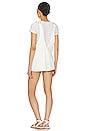 view 3 of 4 Meghan Distressed Short Overalls in Bone