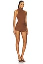 view 2 of 3 Evie Romper in Chocolate Brown