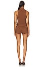 view 3 of 3 Evie Romper in Chocolate Brown