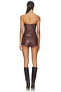 view 3 of 8 Kayla Faux Leather Short Set in Brown