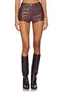 view 4 of 8 Kayla Faux Leather Short Set in Brown