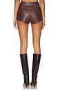 view 7 of 8 Kayla Faux Leather Short Set in Brown