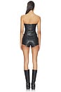view 3 of 8 Kayla Faux Leather Short Set in Black