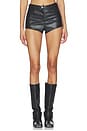view 4 of 8 Kayla Faux Leather Short Set in Black