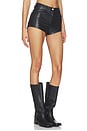 view 5 of 8 Kayla Faux Leather Short Set in Black