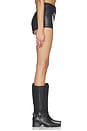 view 6 of 8 Kayla Faux Leather Short Set in Black