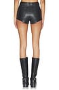 view 7 of 8 Kayla Faux Leather Short Set in Black