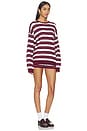 view 2 of 4 SET SHORTS KYLAH in Burgundy Stripe
