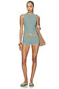 view 1 of 4 Serafina Short Set in Green Stripe