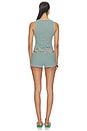 view 3 of 4 Serafina Short Set in Green Stripe