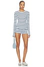 view 1 of 4 Genevieve Short Set in Blue Stripe