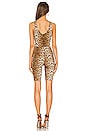 view 3 of 3 x Chantel Jeffries Selah Deep V Singlet in Leopard