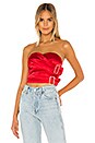 view 1 of 5 TOP STYLE BUSTIER SANS BRETELLES TRIXIE in Red