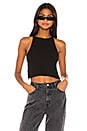 view 2 of 5 Hailey Cross Back Top in Black