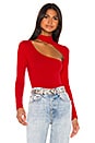 view 1 of 5 Maude Cut Out Bodysuit in Red