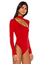 view 3 of 5 Maude Cut Out Bodysuit in Red