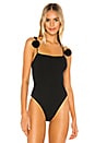 view 2 of 5 Harper Pom Pom Bodysuit in Black
