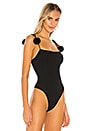 view 3 of 5 Harper Pom Pom Bodysuit in Black