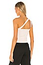 view 3 of 5 Willow Asymmetric Knit Top in Metallic White