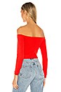 view 3 of 5 Evie Ruched Crop Top in Red