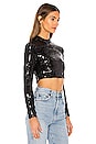 view 2 of 5 Tylee Cropped Sequin Top in Black