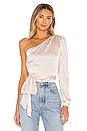 view 1 of 5 Scottie One Shoulder Top in Bone