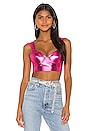 view 1 of 4 Wren Bustier Top in Pink Metallic