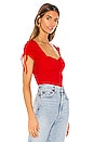 view 2 of 5 Sierra Ruched Crop Top in Red