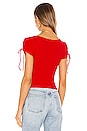 view 3 of 5 Sierra Ruched Crop Top in Red