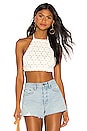 view 1 of 4 Emilee Crochet Halter Top in Cream